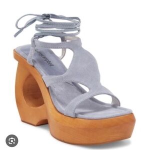 Jeffrey Campbell wooden Idolize Sandal Ankle tie